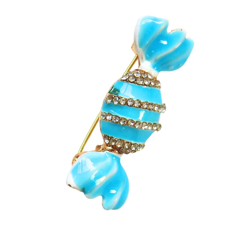 Blue Candy-Inspired Tiny Brooch Pin