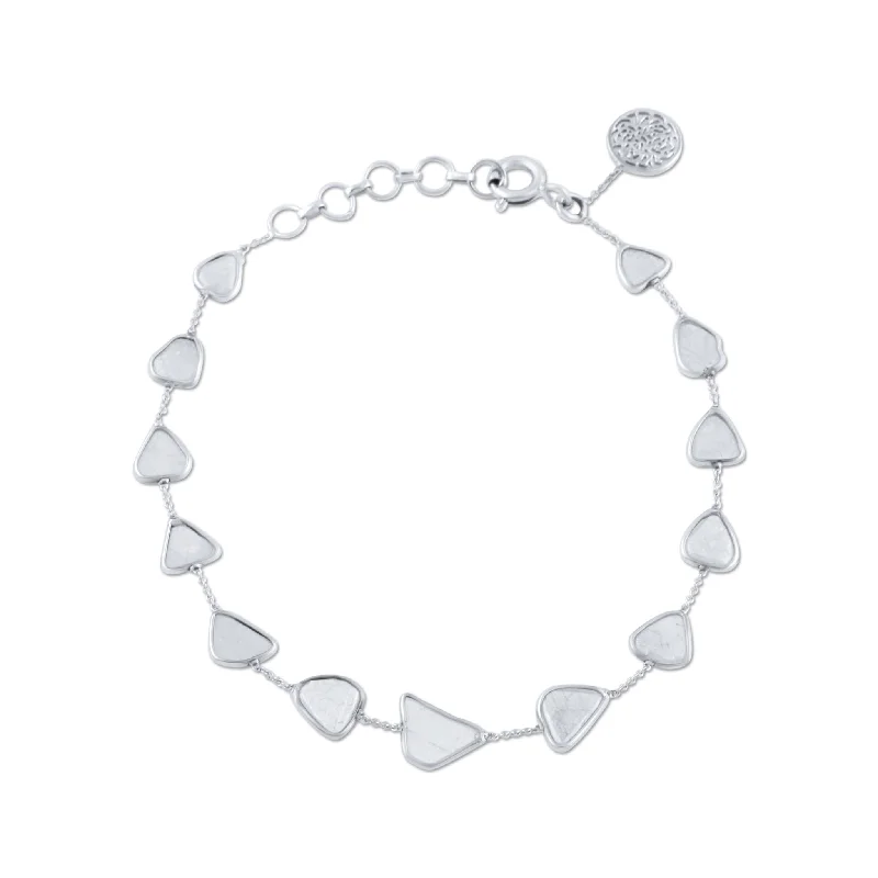 Diamond Slices Bracelet In 18K White Gold