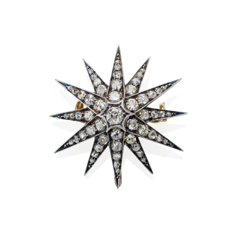 Antique Diamond Star Brooch