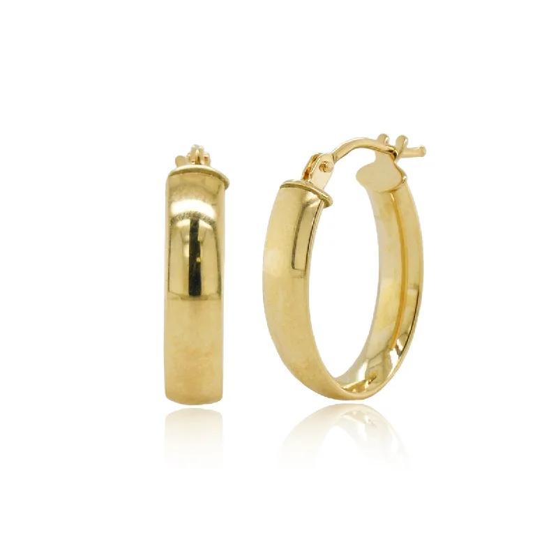 Joelle Gold Hoop Earrings 14K Yellow Gold 4mm