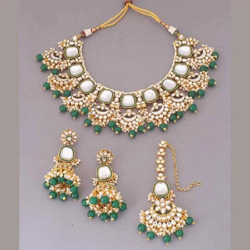 India Art Gold Plated Kundan Necklace Set