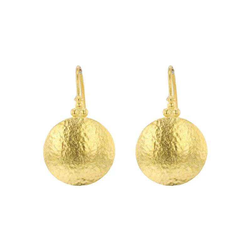 Gold Disc Earrings