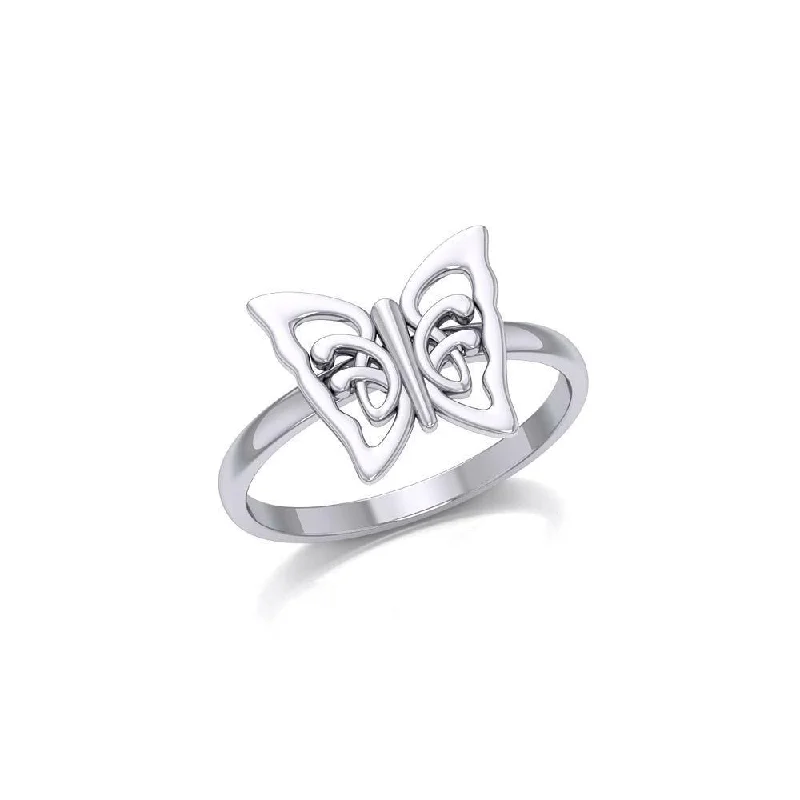 Small Butterfly Silver Ring TRI1866