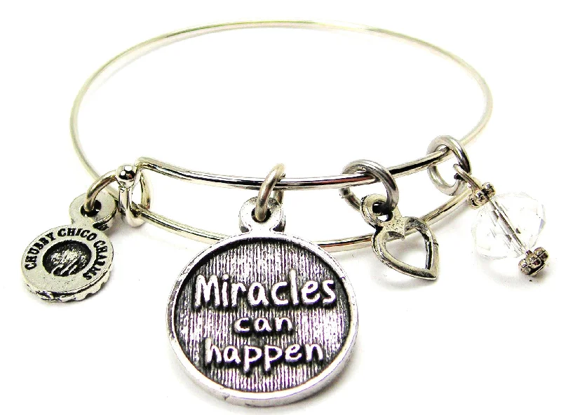 Miracles Can Happen Bangle Bracelet