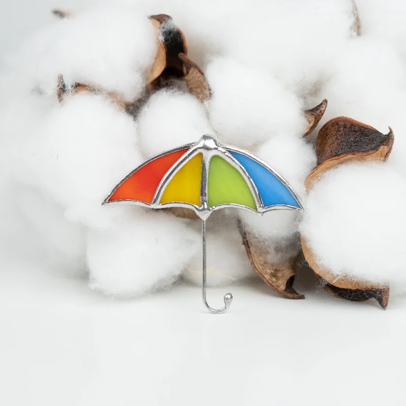 Multicolor Umbrella Brooch