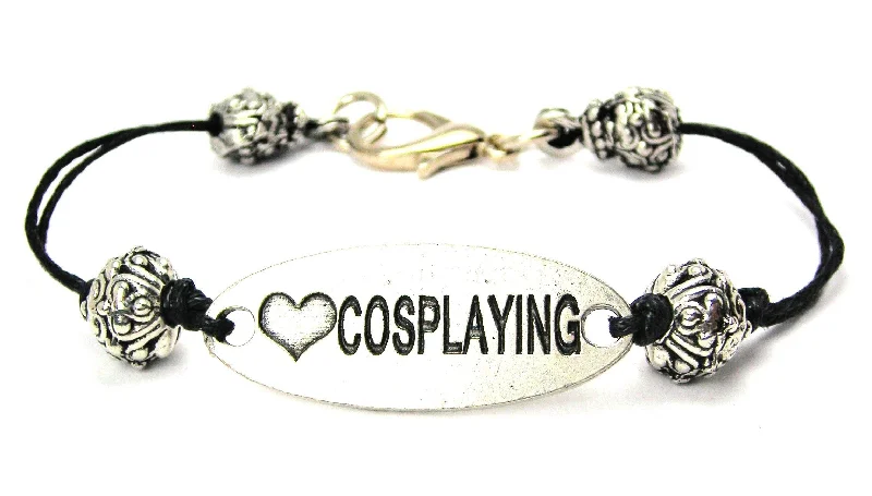 Love Cosplaying Black Cord Connector Bracelet