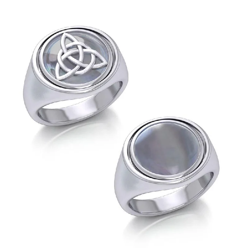 Celtic Triquetra Flip Ring TRI151