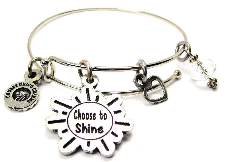 Choose To Shine Bangle Bracelet