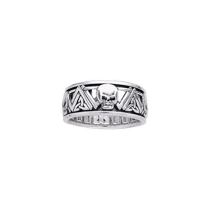 Trinity Skulls Silver Spinner Ring TR3759