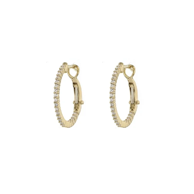 0.45 ctw Diamond Inside-Out Hoop Earrings