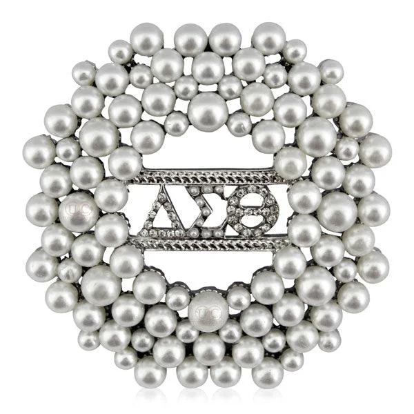 Delta Sigma Theta ΔΣΘ Pearl Brooch