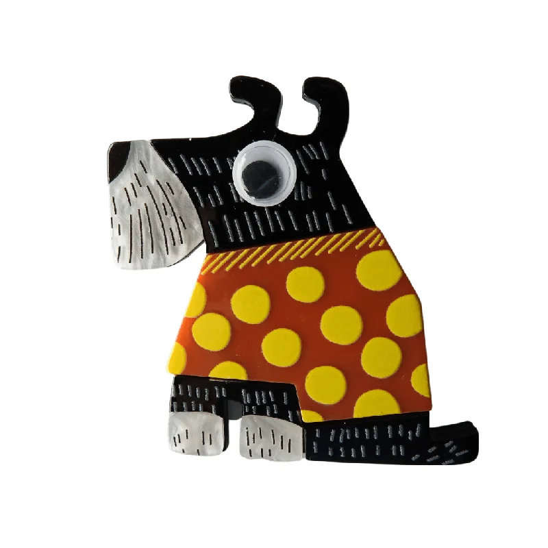 Scottie dog brooch