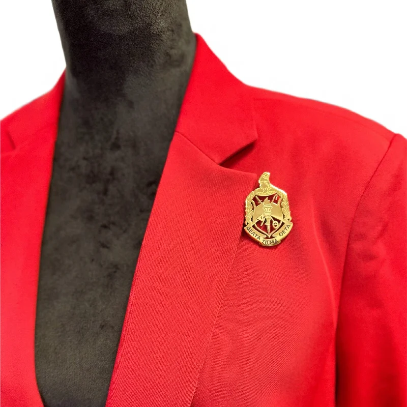 Delta Sigma Theta Shield Crest Brooch Pendant