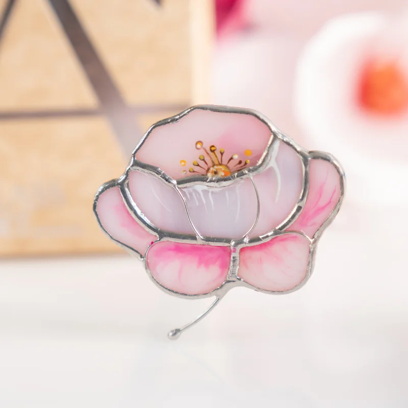 Peony Flower Brooch