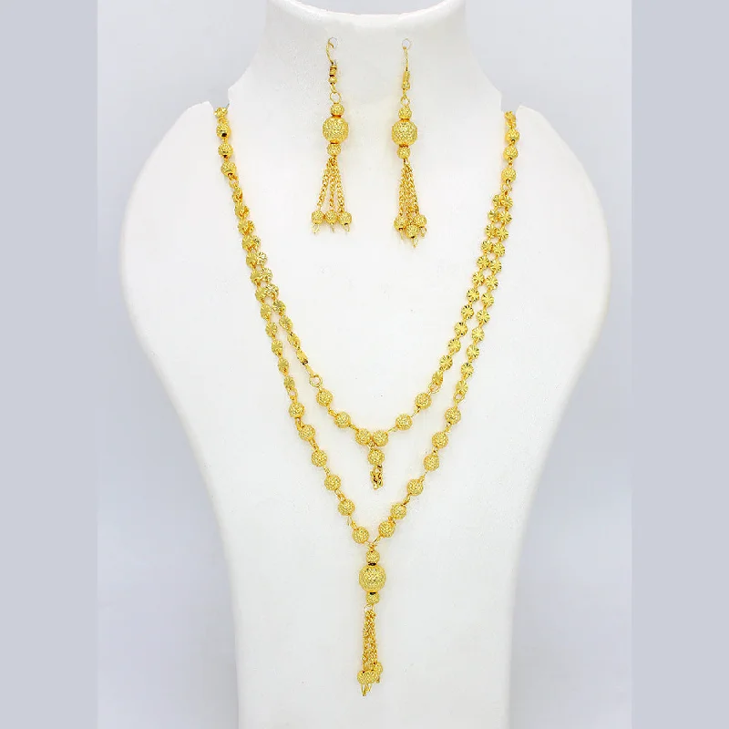 Mahavir Dye Gold Long Necklace Set