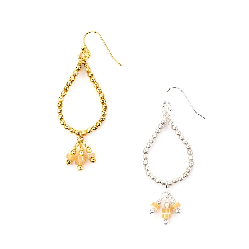 Tomasita Gemstone and Metal Bead Teardrop Earring