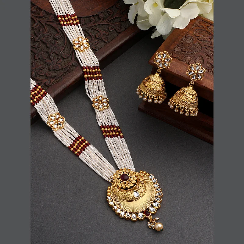 Asmitta Gold Plated Long Necklace Set