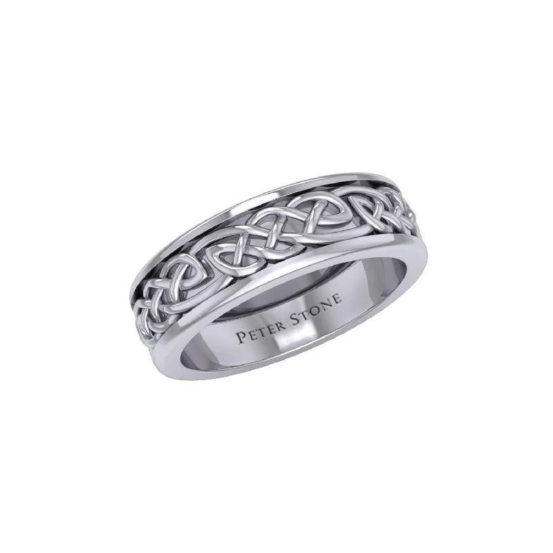 Celtic Spinner Band Ring TRI770