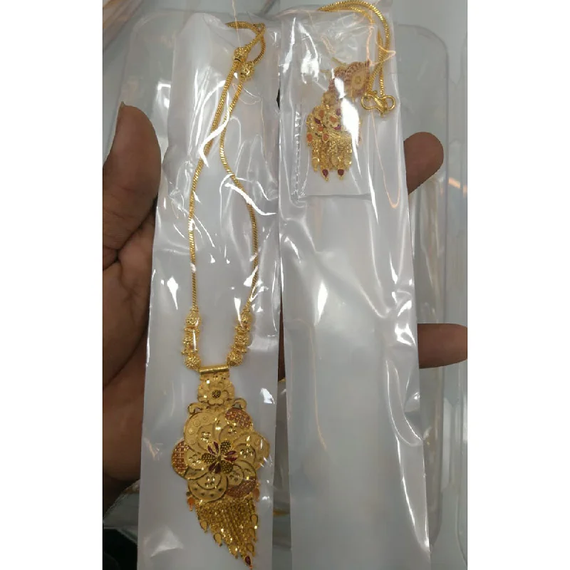 Pari Art Jewellery Forming Gold Long Necklace Set