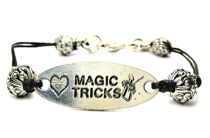 Love Magic Tricks Black Cord Connector Bracelet