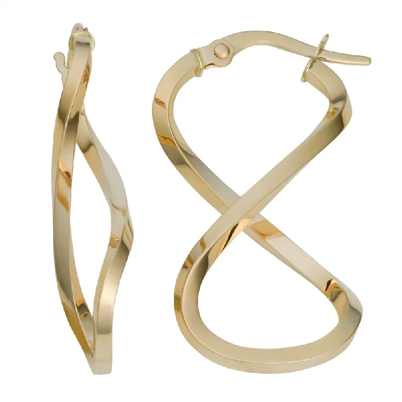 Fremada Italian 14k Yellow Gold Infinity Earrings