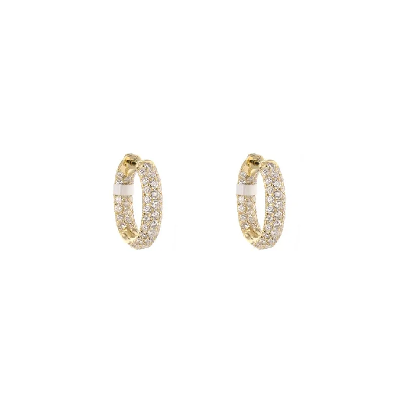 3.05 ctw Diamond Inside-Out Hoop Earrings