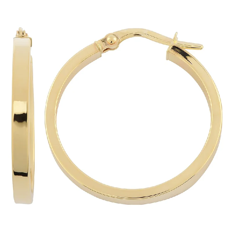 Fremada Italian 14k Yellow Gold 2.5x20-mm High Polish Round Hoop Earrings