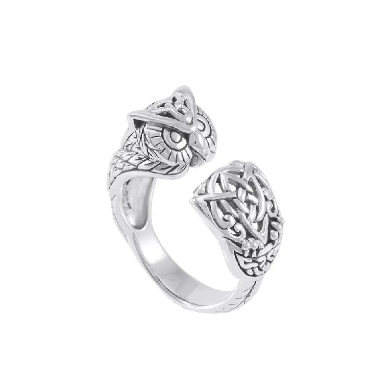 Sterling Silver Celtic Owl Ring TRI1646