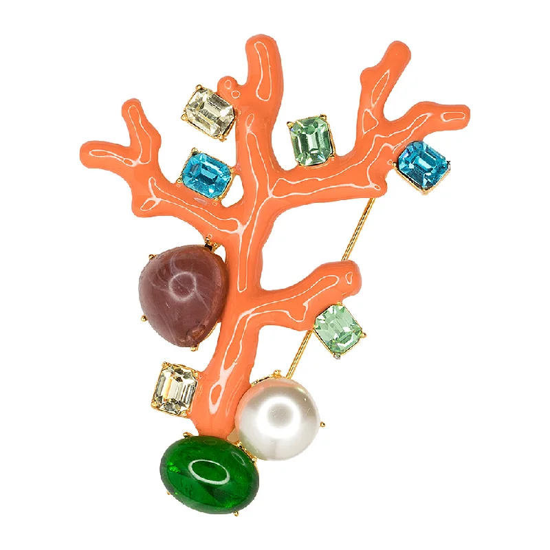 Coral Branch Brooch