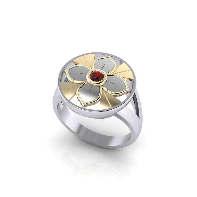 Symbol Of Femininity sterling silver with 14k gold accents Ring MRI623