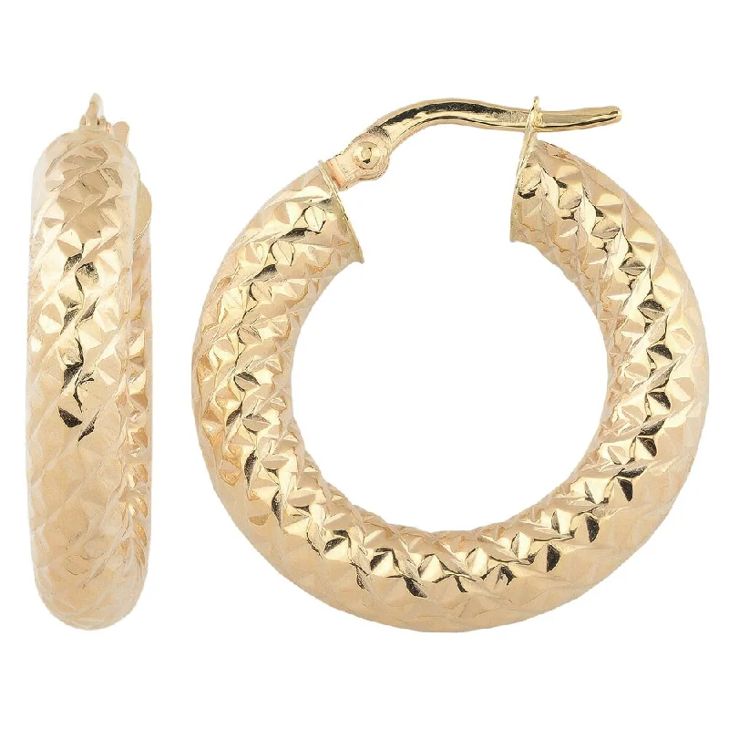 Fremada 10k Yellow Gold Hoop Earrings