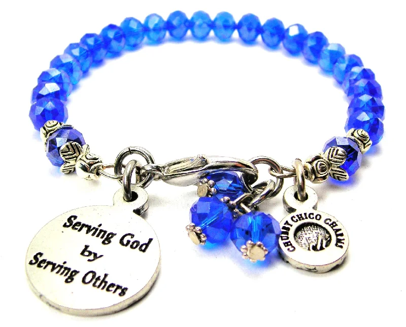 Serving God By Serving Others Splash Of Color Crystal Bracelet